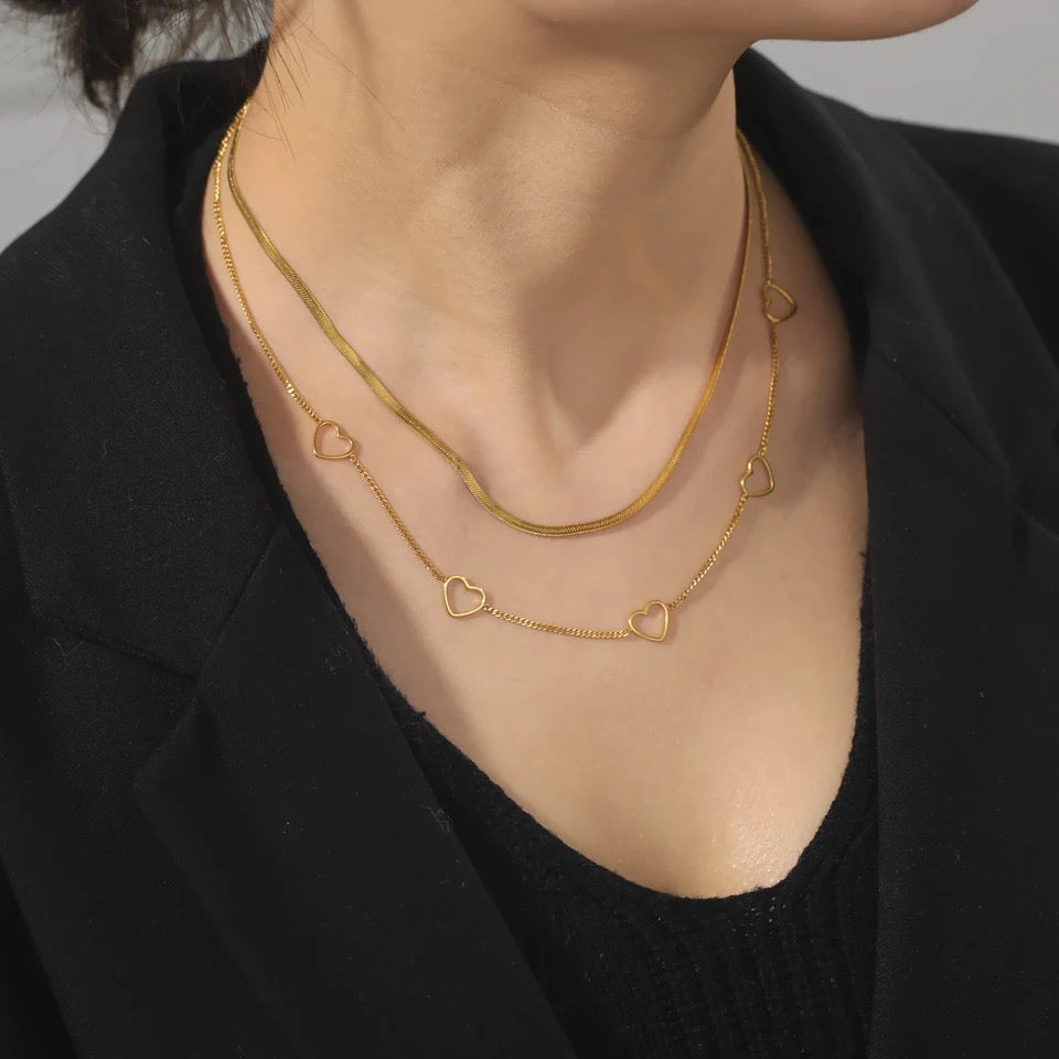 DUAL | Heart Layered Necklace