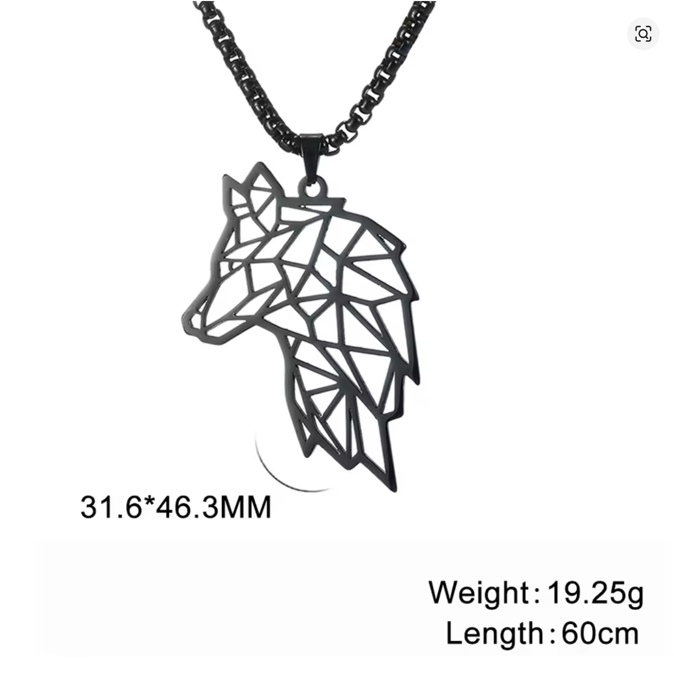 FENRIR - Black | Wolf Pendant Necklace