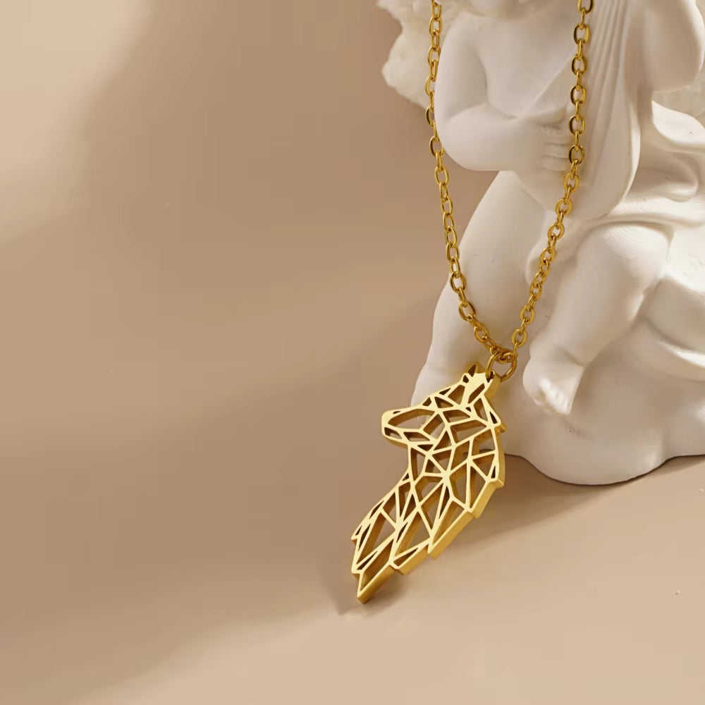 FENRIR - Gold | Wolf Pendant Necklace