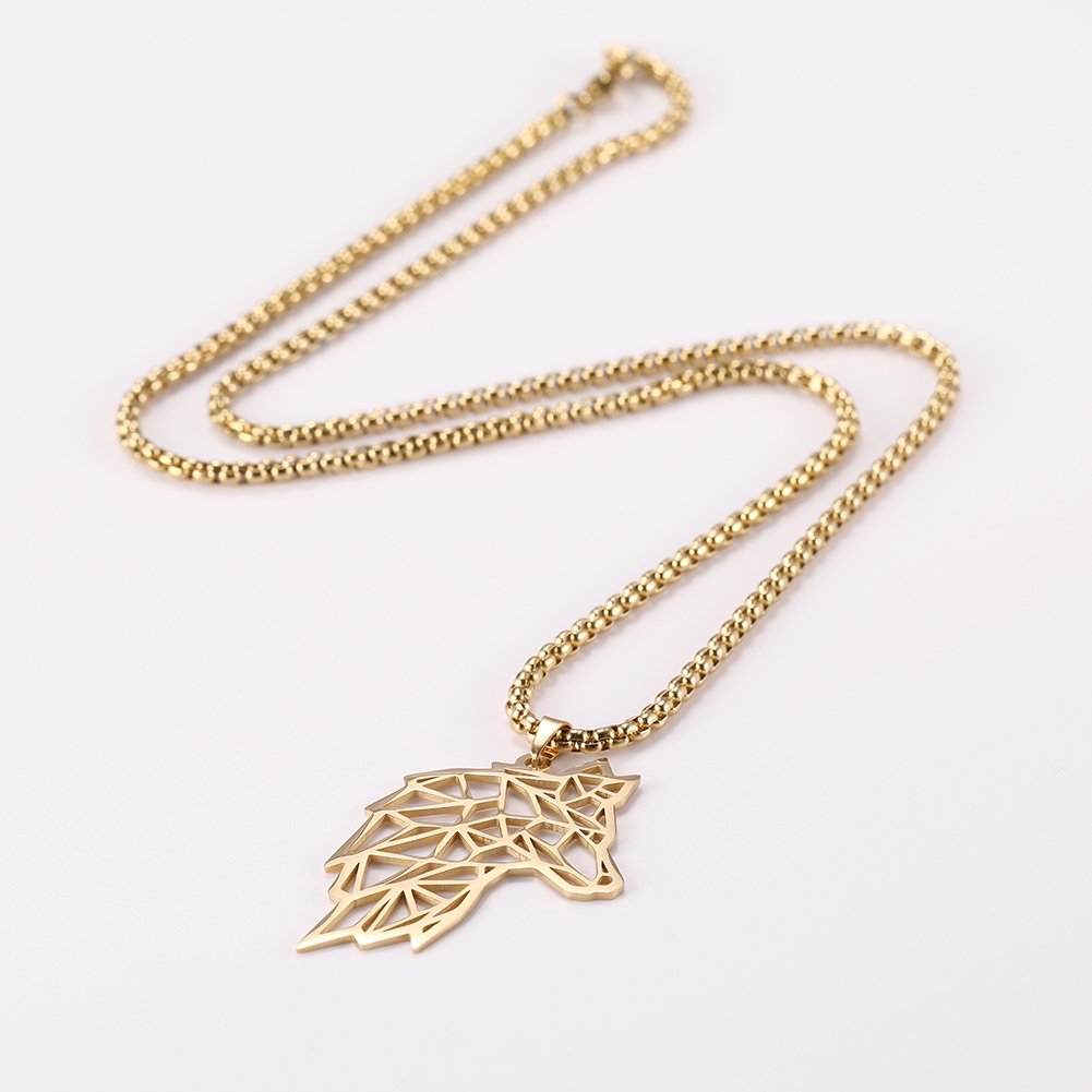 FENRIR - Gold | Wolf Pendant Necklace