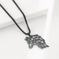 FENRIR - Black | Wolf Pendant Necklace