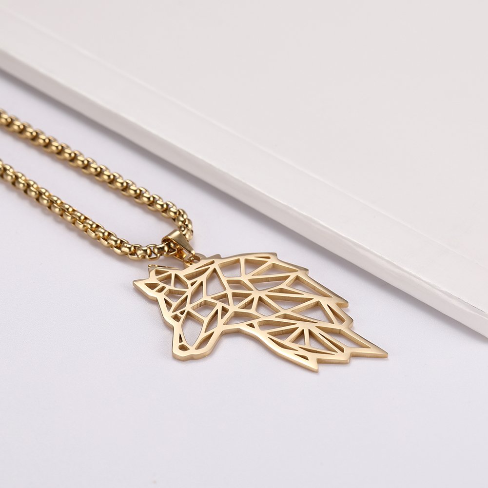 FENRIR - Gold | Wolf Pendant Necklace