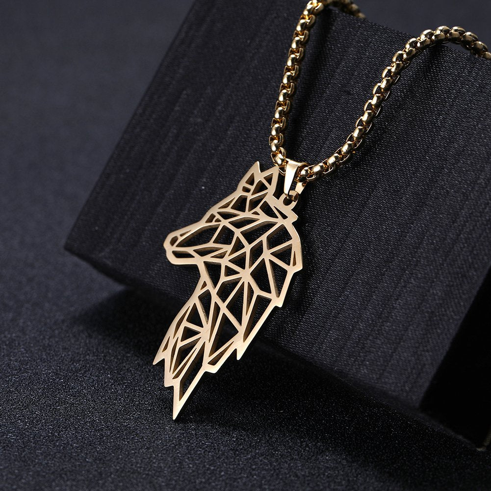 FENRIR - Gold | Wolf Pendant Necklace