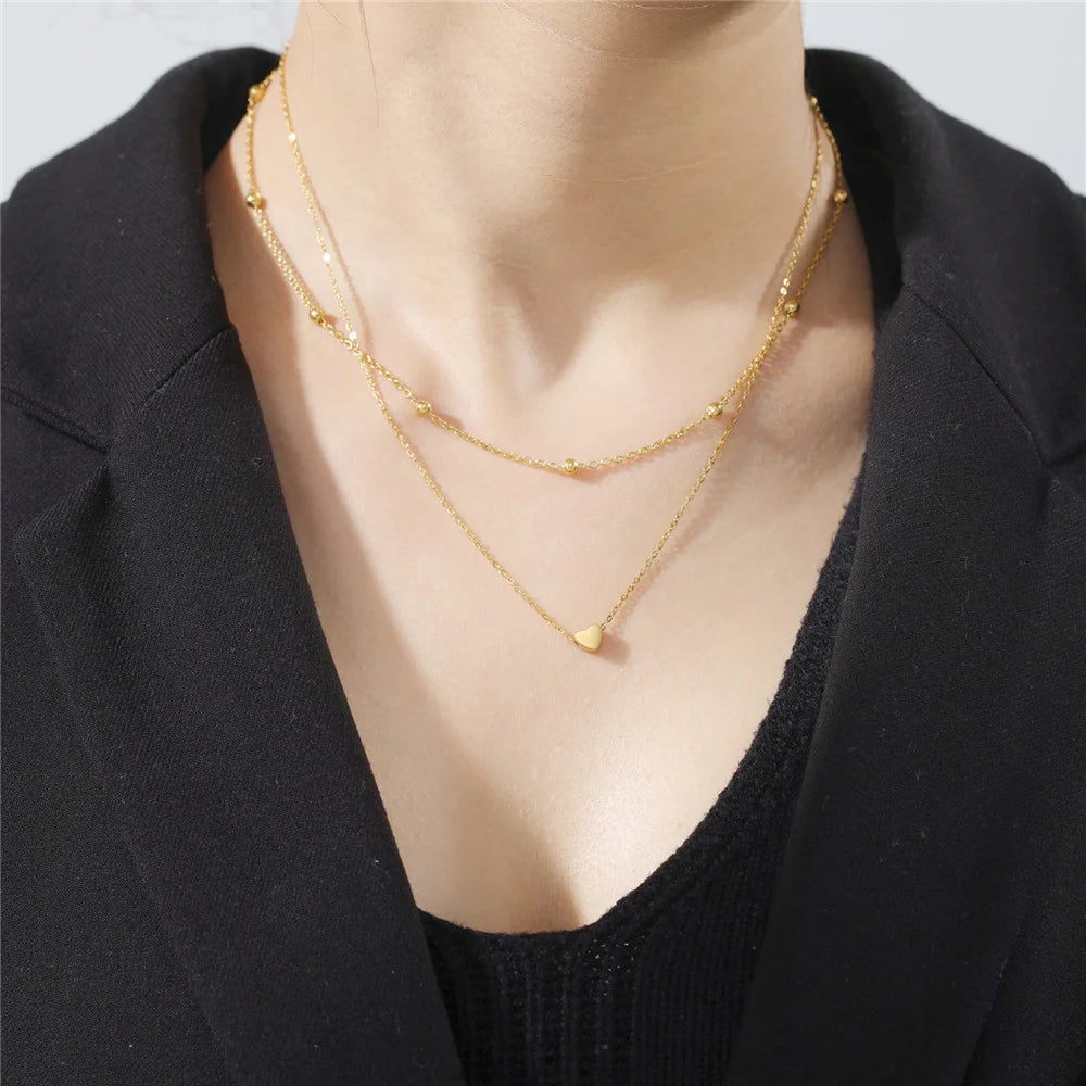 LINK | Heart Layered Necklace
